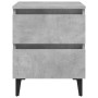 Mesita de noche madera contrachapada gris hormigón 40x35x50 cm by , Nightstands - Ref: Foro24-805877, Price: 57,34 €, Discoun...