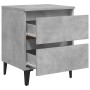 Mesita de noche madera contrachapada gris hormigón 40x35x50 cm by , Nightstands - Ref: Foro24-805877, Price: 57,34 €, Discoun...