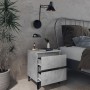 Mesita de noche madera contrachapada gris hormigón 40x35x50 cm by , Nightstands - Ref: Foro24-805877, Price: 57,34 €, Discoun...