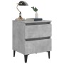 Mesita de noche madera contrachapada gris hormigón 40x35x50 cm by , Nightstands - Ref: Foro24-805877, Price: 57,34 €, Discoun...