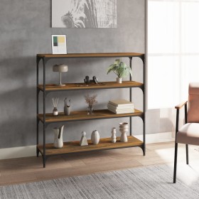 Estantería contrachapada y acero roble ahumado 100x33x100 cm von , Bücherregale und Regale - Ref: Foro24-819359, Preis: 79,44...