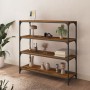 Estantería contrachapada y acero roble ahumado 100x33x100 cm von , Bücherregale und Regale - Ref: Foro24-819359, Preis: 79,44...