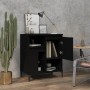 Aparador de madera contrachapada negro 60x35x70 cm de , Aparadores - Ref: Foro24-821149, Precio: 81,54 €