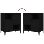 Aparador de madera contrachapada negro 60x35x70 cm de , Aparadores - Ref: Foro24-821149, Precio: 81,54 €