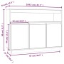 Aparador de madera maciza de pino 104,5x34x80 cm de , Aparadores - Ref: Foro24-814389, Precio: 121,97 €, Descuento: %