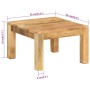 Mesa de centro de madera maciza de mango 55x55x35 cm von , Couchtisch - Ref: Foro24-350321, Preis: 92,07 €, Rabatt: %