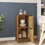 Aparador madera contrachapada color roble ahumado 30x30x70 cm by , Sideboards - Ref: Foro24-817018, Price: 42,28 €, Discount: %