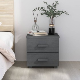 Mesita de noche HAMAR pino macizo gris oscuro 40x35x44,5 cm by , Nightstands - Ref: Foro24-340406, Price: 48,51 €, Discount: %