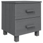 Mesita de noche HAMAR pino macizo gris oscuro 40x35x44,5 cm by , Nightstands - Ref: Foro24-340406, Price: 49,44 €, Discount: %