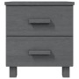 Mesita de noche HAMAR pino macizo gris oscuro 40x35x44,5 cm by , Nightstands - Ref: Foro24-340406, Price: 49,44 €, Discount: %
