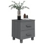 Mesita de noche HAMAR pino macizo gris oscuro 40x35x44,5 cm by , Nightstands - Ref: Foro24-340406, Price: 49,44 €, Discount: %