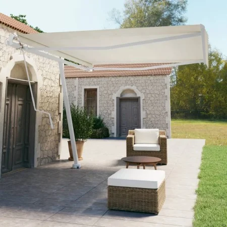 Toldo de pie automático crema 400x350 cm by vidaXL, Awnings - Ref: Foro24-3069627, Price: 559,88 €, Discount: %