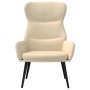 Sillón de relax con reposapiés de tela color crema by , Armchairs - Ref: Foro24-3097431, Price: 122,45 €, Discount: %