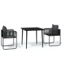 Juego de comedor para jardín 3 piezas negro de , Conjuntos de jardín - Ref: Foro24-3099083, Precio: 234,99 €