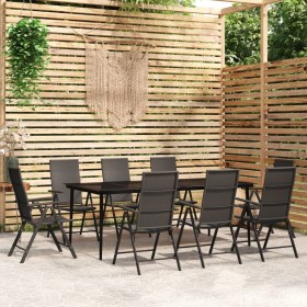 Juego de comedor para jardín 9 piezas negro von , Gartensets - Ref: Foro24-3099112, Preis: 633,13 €, Rabatt: %