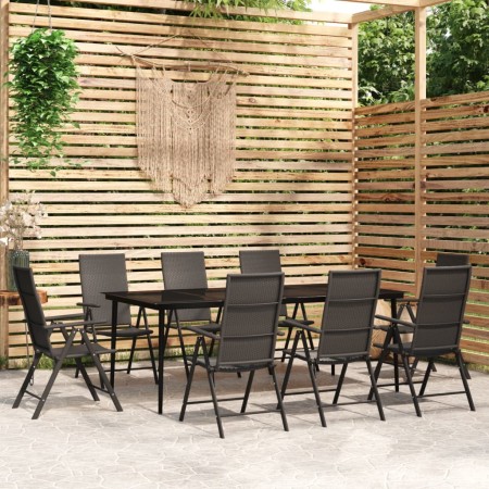 Juego de comedor para jardín 9 piezas negro von , Gartensets - Ref: Foro24-3099112, Preis: 633,13 €, Rabatt: %