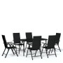 Juego de comedor para jardín 7 piezas negro von , Gartensets - Ref: Foro24-3099110, Preis: 506,78 €, Rabatt: %