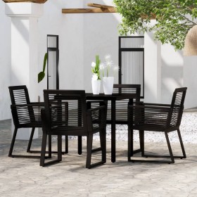 Juego de comedor de jardín 5 piezas negro by , Garden sets - Ref: Foro24-3099150, Price: 373,72 €, Discount: %