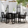 Juego de comedor de jardín 5 piezas negro by , Garden sets - Ref: Foro24-3099150, Price: 373,72 €, Discount: %