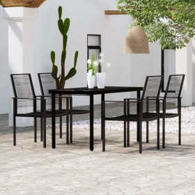 Juego de comedor para jardín 5 piezas negro de , Conjuntos de jardín - Ref: Foro24-3099199, Precio: 296,06 €, Descuento: %