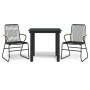 Juego de comedor de jardín 3 piezas ratán PVC negro von , Gartensets - Ref: Foro24-3099209, Preis: 199,82 €, Rabatt: %
