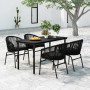 Juego de comedor para jardín 5 piezas negro von , Gartensets - Ref: Foro24-3099223, Preis: 486,82 €, Rabatt: %
