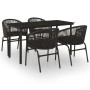 Juego de comedor para jardín 5 piezas negro von , Gartensets - Ref: Foro24-3099223, Preis: 486,82 €, Rabatt: %