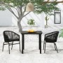 Juego de comedor para jardín 3 piezas negro von , Gartensets - Ref: Foro24-3099221, Preis: 268,43 €, Rabatt: %