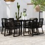 Juego de comedor para jardín 7 piezas negro by , Garden sets - Ref: Foro24-3099152, Price: 598,31 €, Discount: %