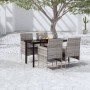 Juego de comedor para jardín 5 piezas con cojines gris y negro by , Garden sets - Ref: Foro24-3099289, Price: 339,65 €, Disco...