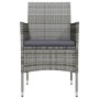 Juego de comedor para jardín 5 piezas con cojines gris y negro by , Garden sets - Ref: Foro24-3099289, Price: 339,65 €, Disco...