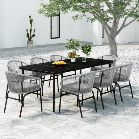 Juego de comedor de jardín 9 piezas ratán sintético gris von , Gartensets - Ref: Foro24-3099256, Preis: 855,18 €, Rabatt: %