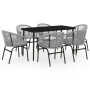 Juego de comedor de jardín 7 piezas ratán sintético gris von , Gartensets - Ref: Foro24-3099254, Preis: 650,56 €, Rabatt: %