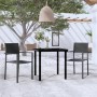 Juego de comedor para jardín 3 piezas negro by , Garden sets - Ref: Foro24-3099263, Price: 203,93 €, Discount: %