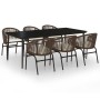 Juego de comedor de jardín 7 piezas marrón by , Garden sets - Ref: Foro24-3099249, Price: 864,56 €, Discount: %