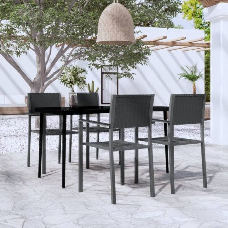 Juego de comedor para jardín 5 piezas negro de , Conjuntos de jardín - Ref: Foro24-3099277, Precio: 328,85 €, Descuento: %