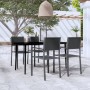 Juego de comedor para jardín 5 piezas negro de , Conjuntos de jardín - Ref: Foro24-3099277, Precio: 328,85 €, Descuento: %