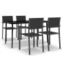 Juego de comedor para jardín 5 piezas negro de , Conjuntos de jardín - Ref: Foro24-3099277, Precio: 328,85 €, Descuento: %