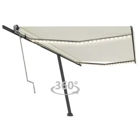 Automatic awning with LED and wind sensor cream 500x300 cm by vidaXL, Awnings - Ref: Foro24-3069792, Price: 754,66 €, Discoun...