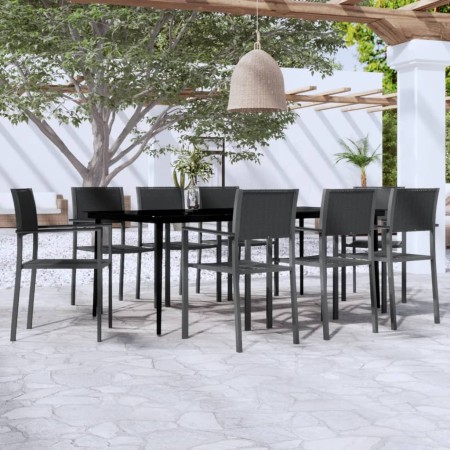 Juego de comedor para jardín 9 piezas negro von , Gartensets - Ref: Foro24-3099280, Preis: 606,31 €, Rabatt: %