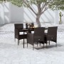 Juego de comedor de jardín 5 piezas con cojines negro by , Garden sets - Ref: Foro24-3099307, Price: 327,98 €, Discount: %