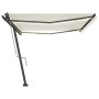 Automatic awning with LED and wind sensor cream 500x300 cm by vidaXL, Awnings - Ref: Foro24-3069792, Price: 689,97 €, Discoun...