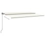 Automatic awning with LED and wind sensor cream 500x300 cm by vidaXL, Awnings - Ref: Foro24-3069792, Price: 689,97 €, Discoun...