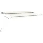 Automatic awning with LED and wind sensor cream 500x300 cm by vidaXL, Awnings - Ref: Foro24-3069792, Price: 754,66 €, Discoun...