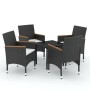 Juego de comedor de jardín 5 piezas con cojines negro von , Gartensets - Ref: Foro24-3099330, Preis: 288,42 €, Rabatt: %