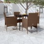 Juego de comedor de jardín 5 piezas con cojines marrón y negro von , Gartensets - Ref: Foro24-3099324, Preis: 347,85 €, Rabat...