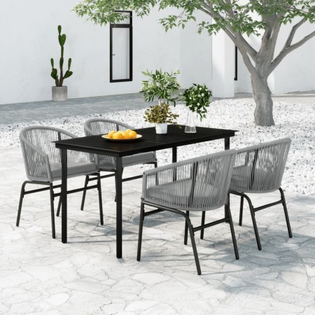 Juego de comedor para jardín 5 piezas ratán sintético gris by , Garden sets - Ref: Foro24-3099235, Price: 451,56 €, Discount: %