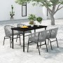 Juego de comedor para jardín 5 piezas ratán sintético gris by , Garden sets - Ref: Foro24-3099235, Price: 451,56 €, Discount: %