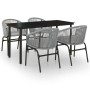 Juego de comedor para jardín 5 piezas ratán sintético gris by , Garden sets - Ref: Foro24-3099235, Price: 451,56 €, Discount: %