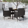 Juego de comedor de jardín 5 piezas con cojines negro by , Garden sets - Ref: Foro24-3099282, Price: 294,90 €, Discount: %